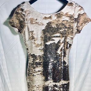 Ark & Co Gold Sequin Mini Dress,  Small, HOT!